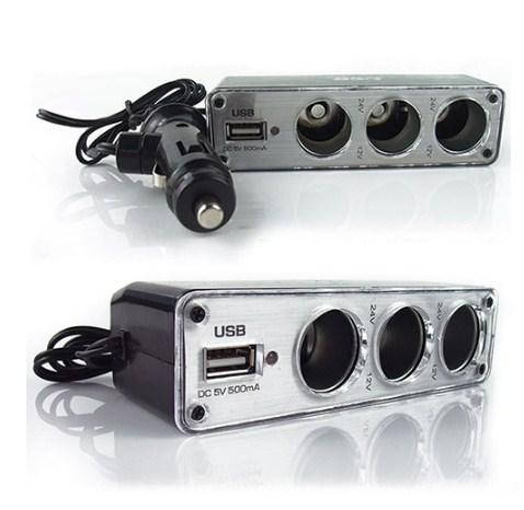 

Универсальное автомобильное зарядное в прикуриватель разветвитель с USB портом 12 V/5A