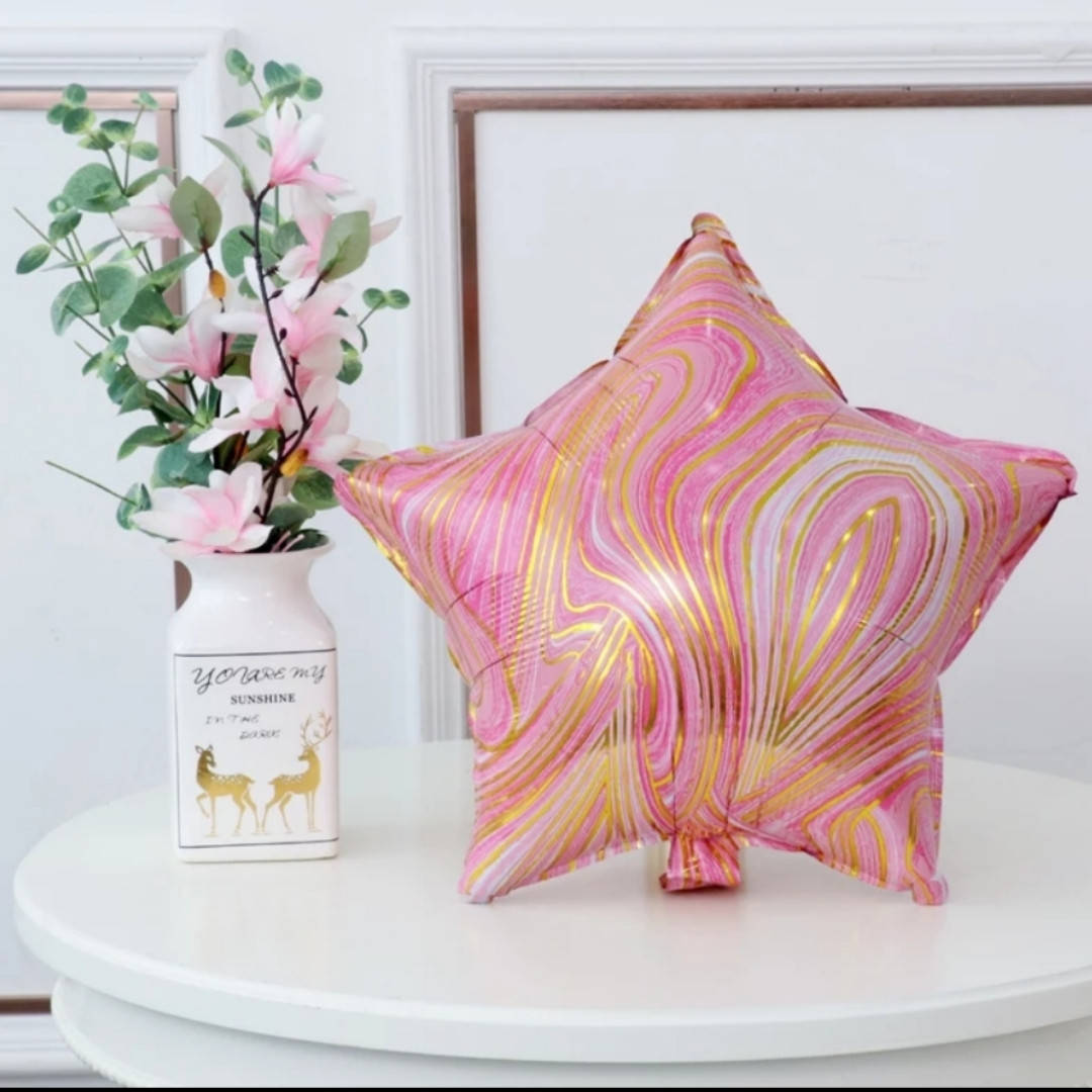 

Фольгированная звезда Агат розовый 45см Китай