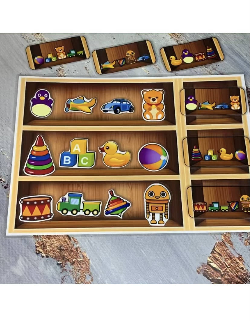

Игра на липучках "Полка с игрушками" для развития