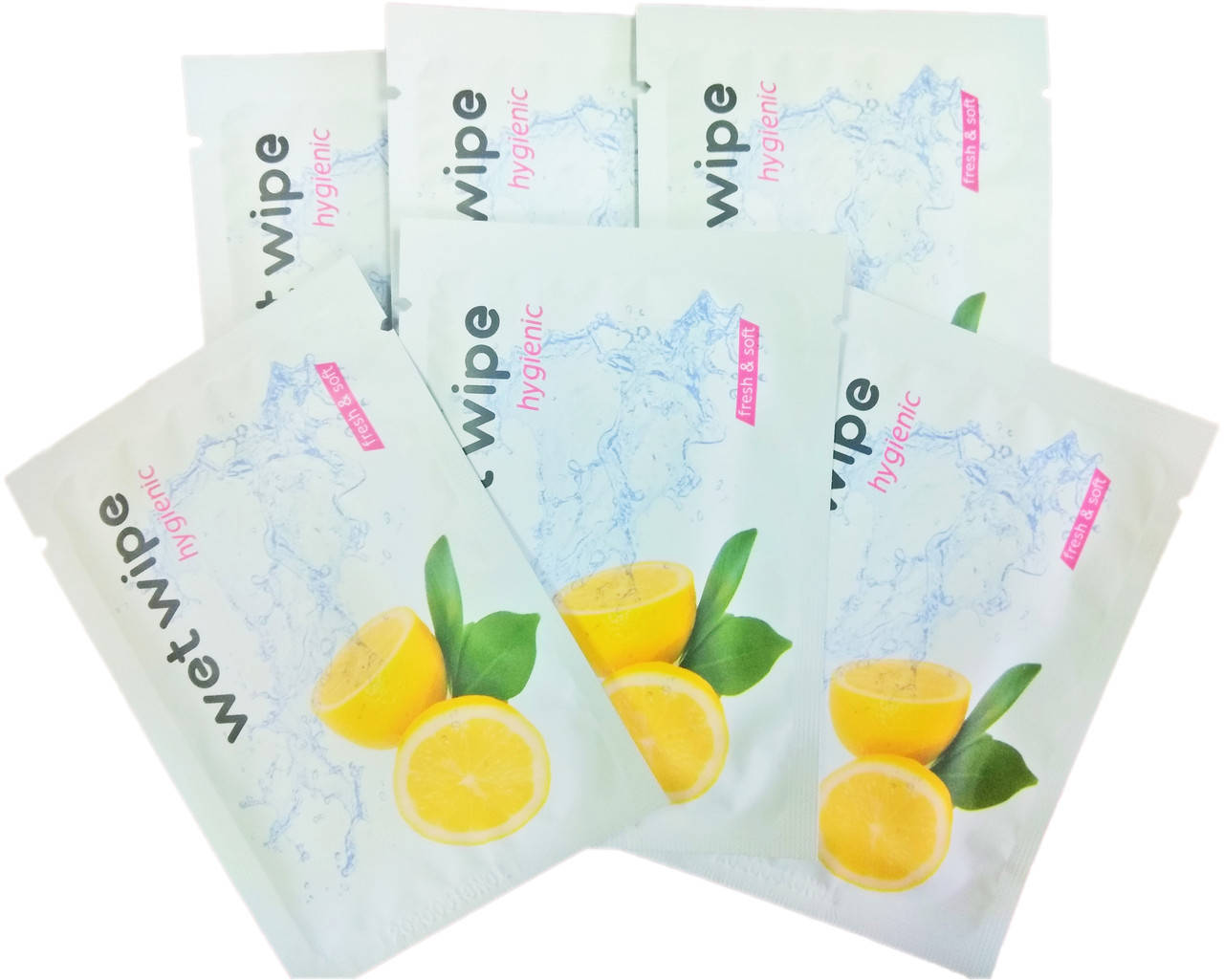 

Влажные гигиенические салфетки «Hygienic wet wipe Lemon» (салфетки в индивидуальной упаковке) коробка 100 шт.