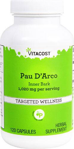 

Vitacost Pau D 'Arco Inner Bark кора муравьиного дерева 500 мг 120 капс