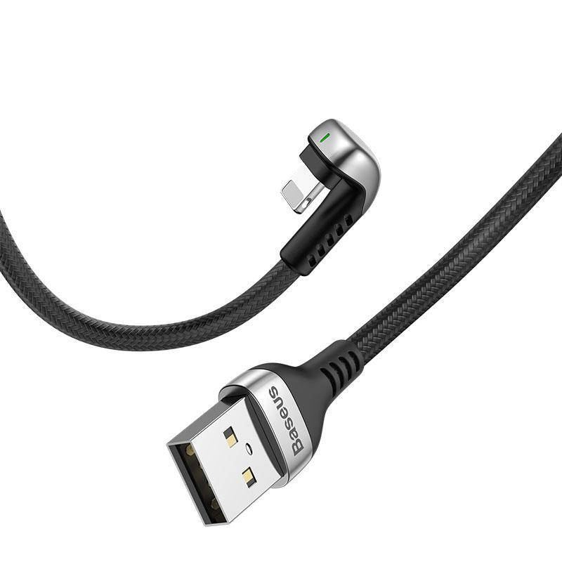 

Кабель USB-Lightning Baseus Green U Shape CALUX-A01 1m Black, Черный
