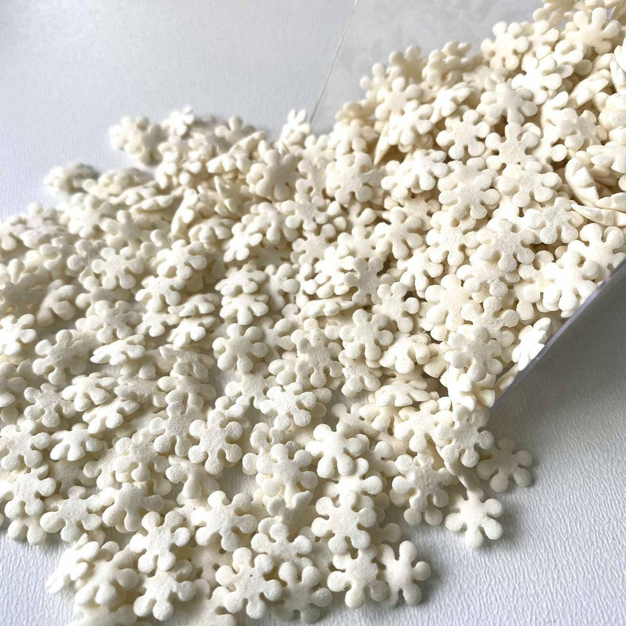 

Присипка для кондитерських виробів Сніжинки білі, 50 грам