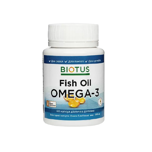 

Омега-3 рыбий жир, Omega-3 Fish Oil, Biotus, 60 капсул (BIO-530012)