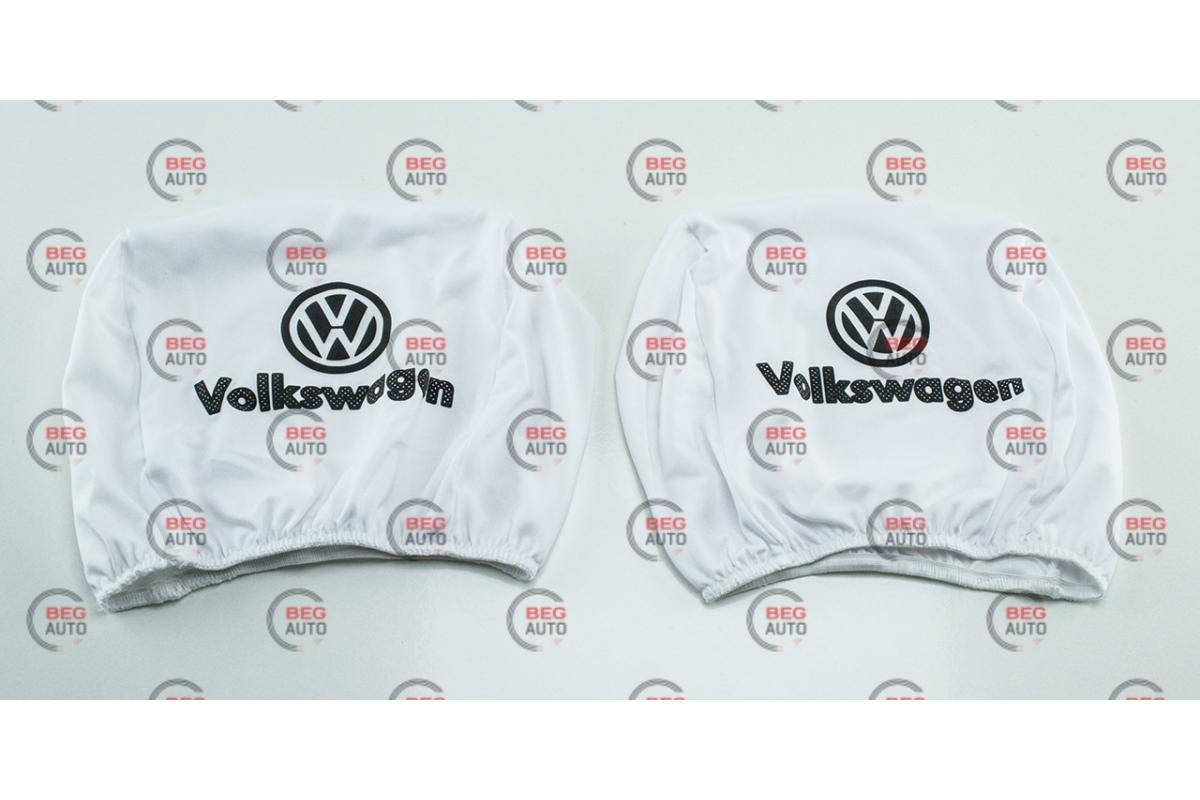 

Чехлы на подголовники белые (2 шт) VW