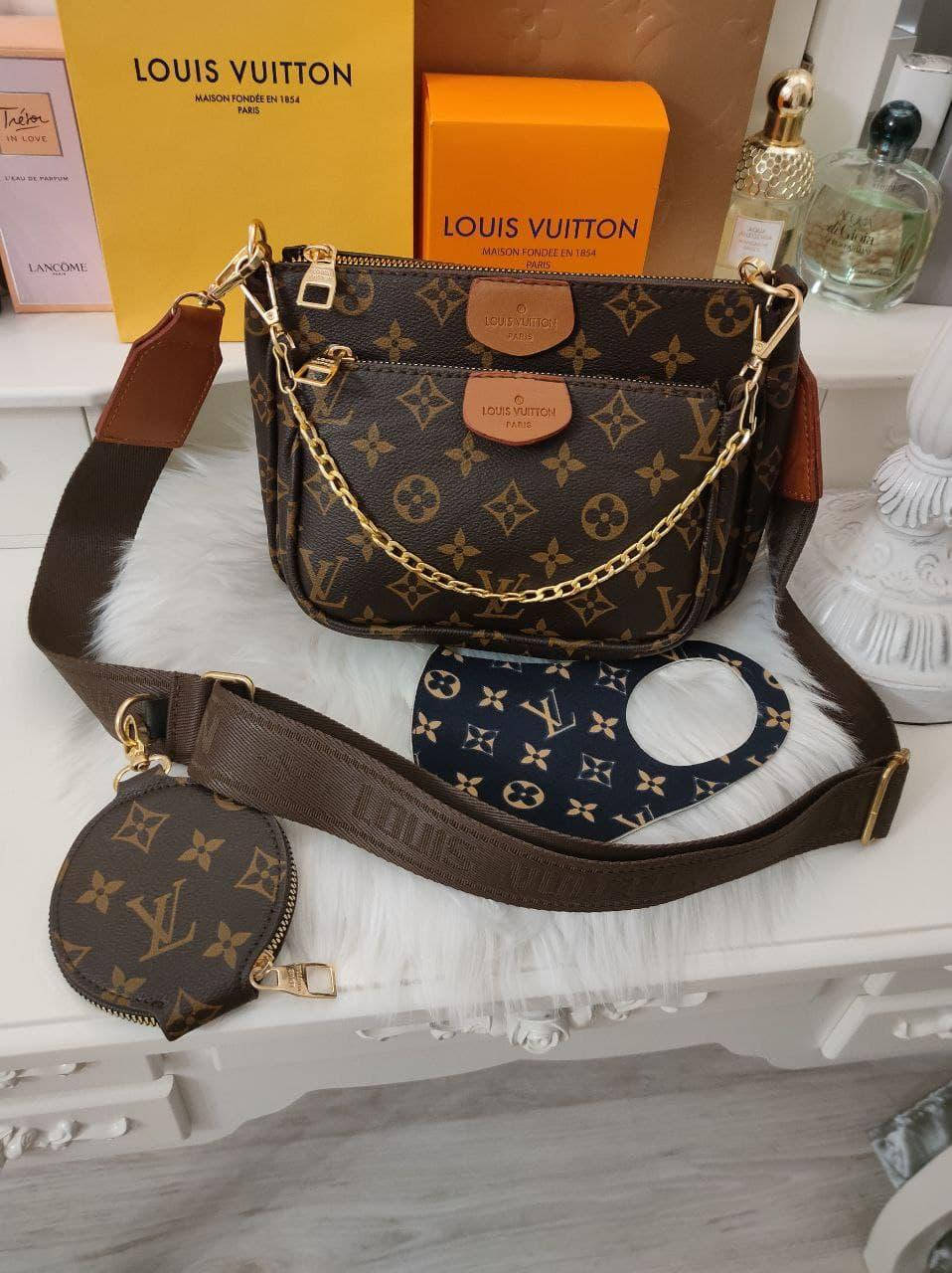 

Сумка женская от Louis Vuitton 3 в 1, Коричневый