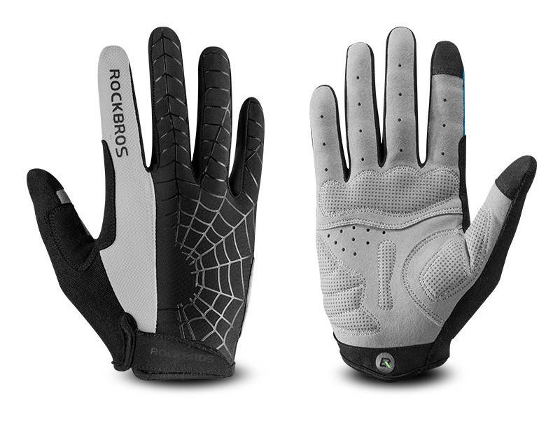 

Перчатки RockBros Spyder закрытые, черно-серые, L