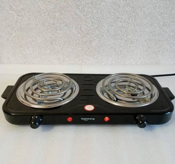 

Электроплита на 2 комфорки настольная 2400W Rainberg Rb-888