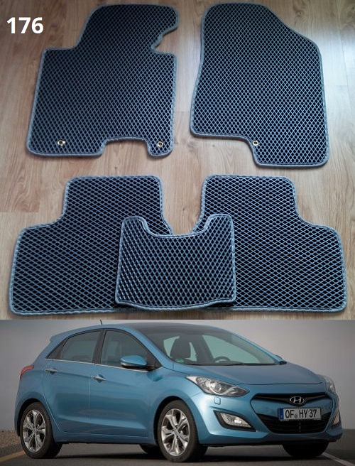 

Коврики ЕВА в салон Hyundai i30 GD '13-16, Черный