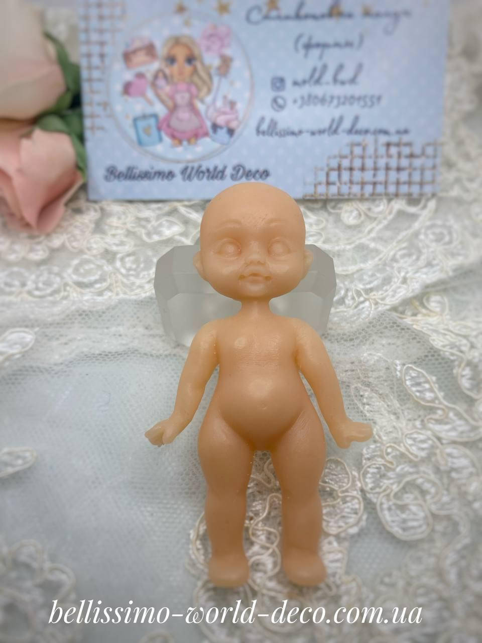 

Силиконовая форма (Молд) для создания Куклы Диана, 6,5смх3,3 см, 1 шт.