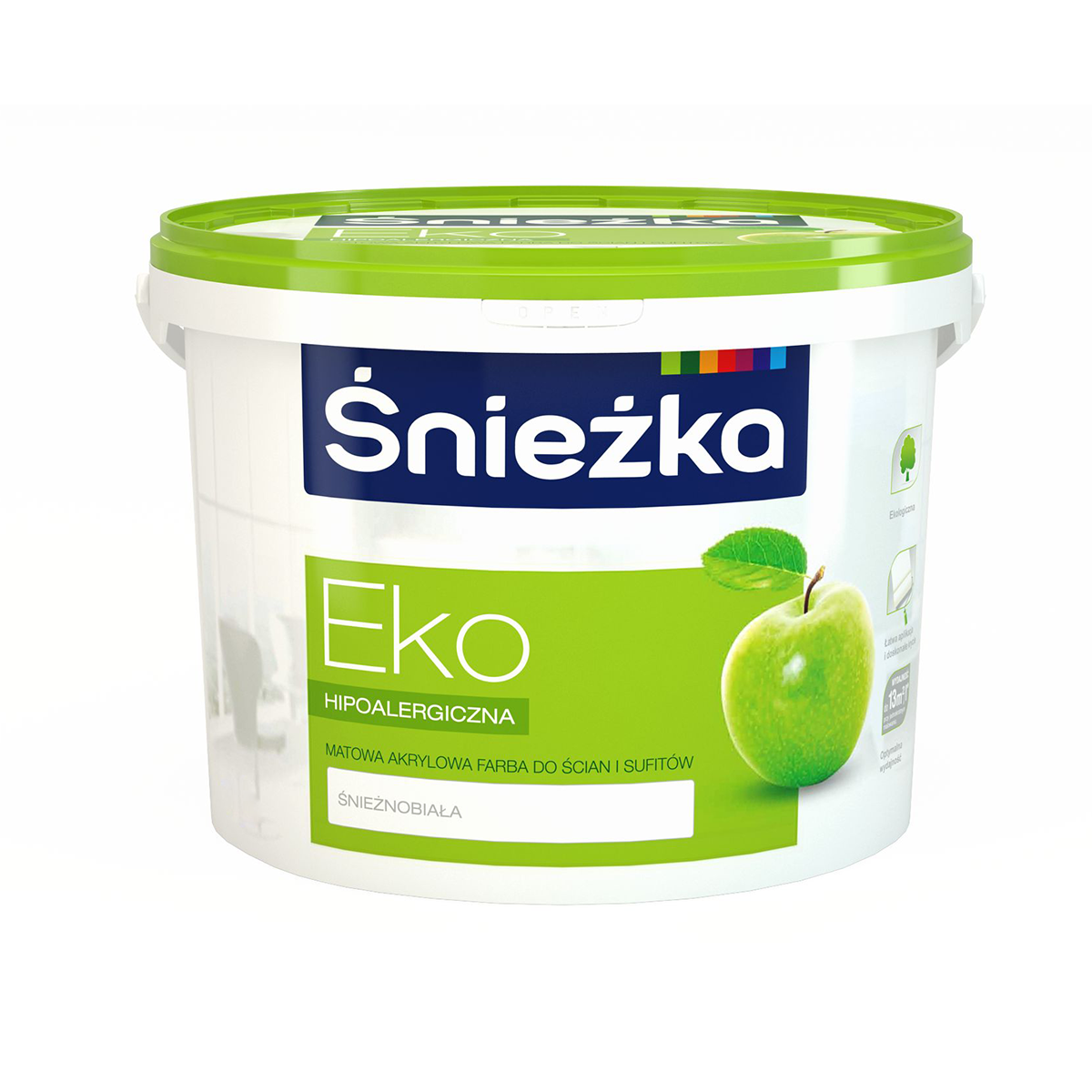 

Снежно-белая краска для стен и потолка Sniezka Eko 1.4кг, Белый