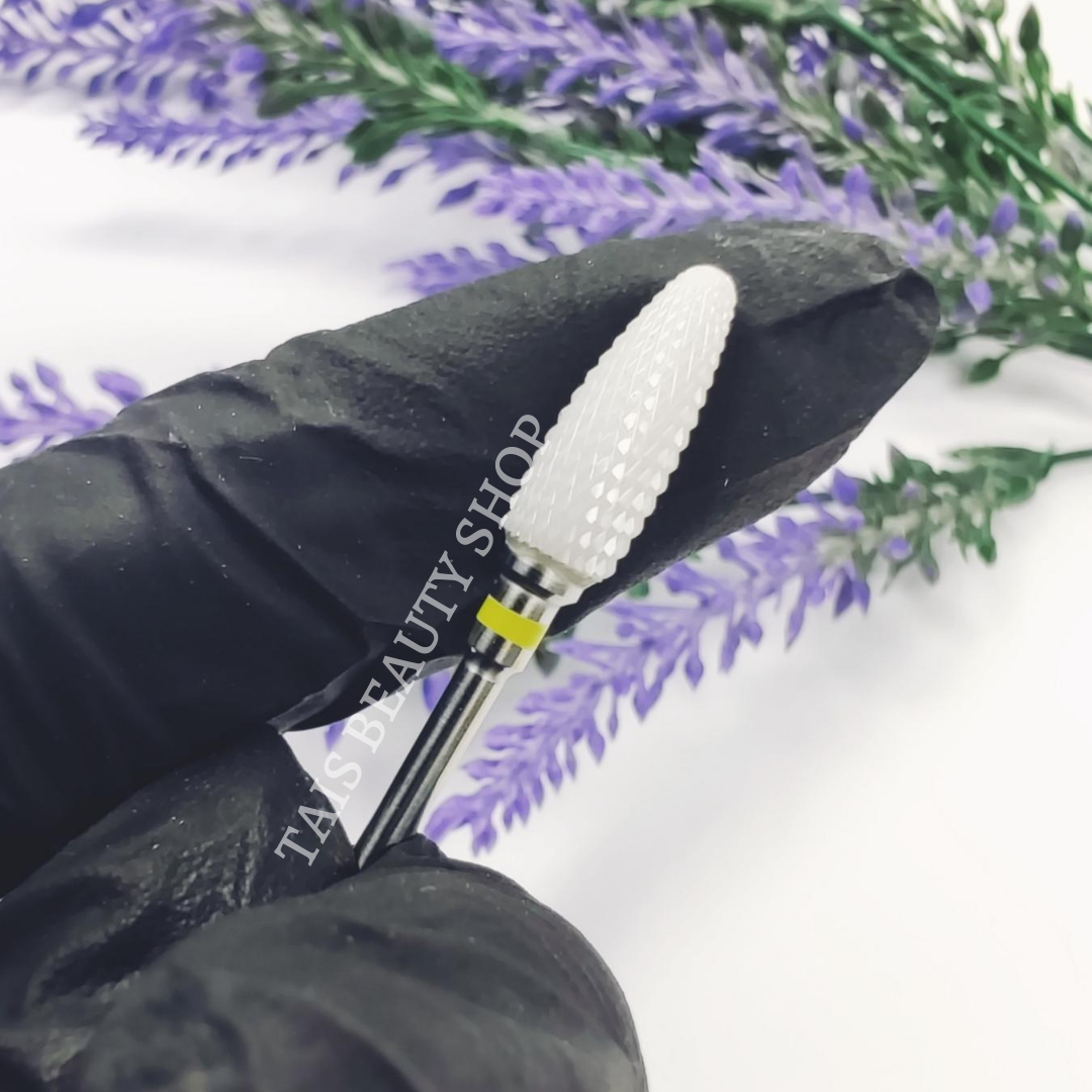 

Фреза керамическая кукуруза для снятия геля и гель-лака с желтой насечкой