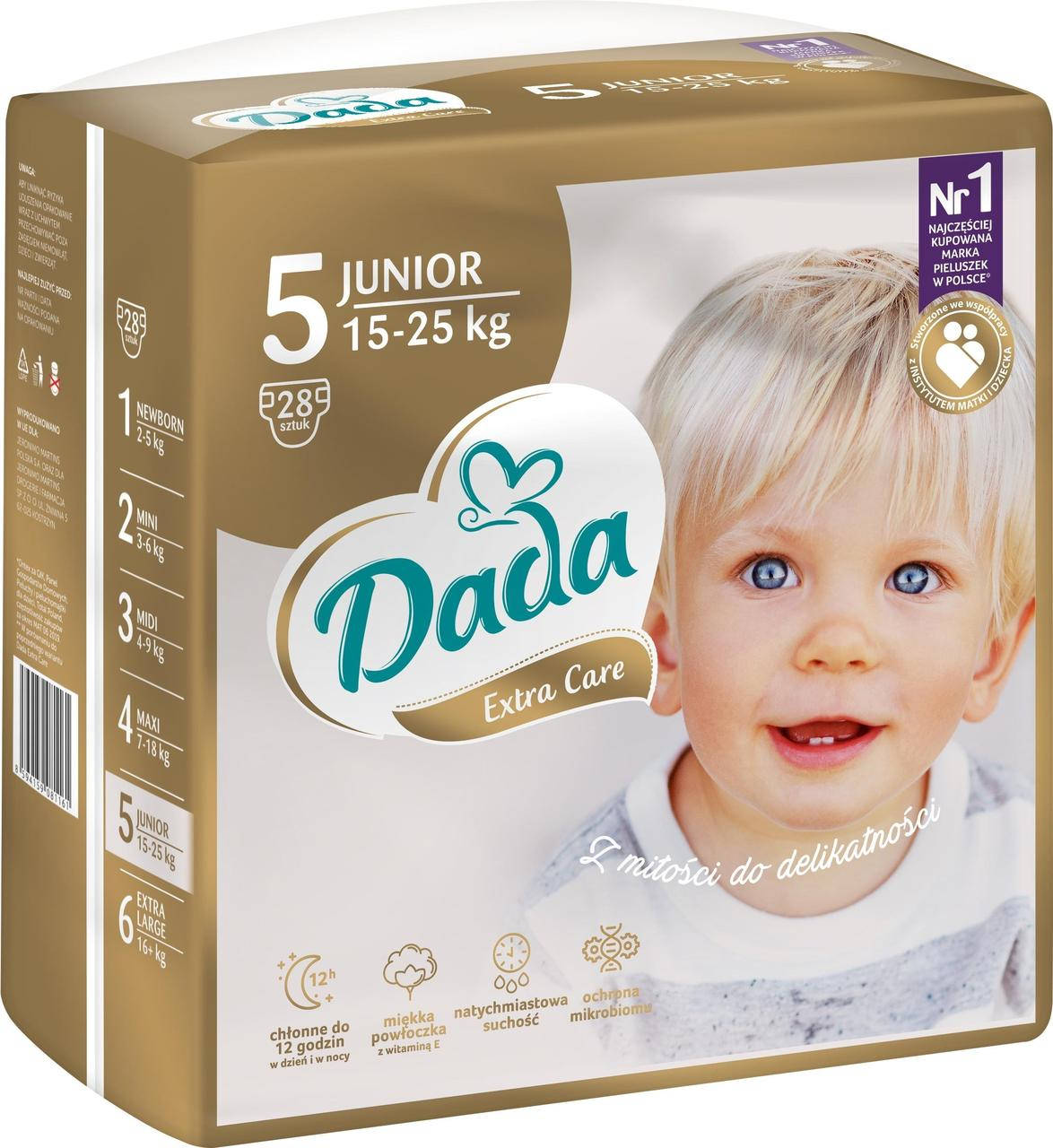 

Підгузники Dada Premium Extra Care №5 Junior (15-25 кг.) 28 шт.