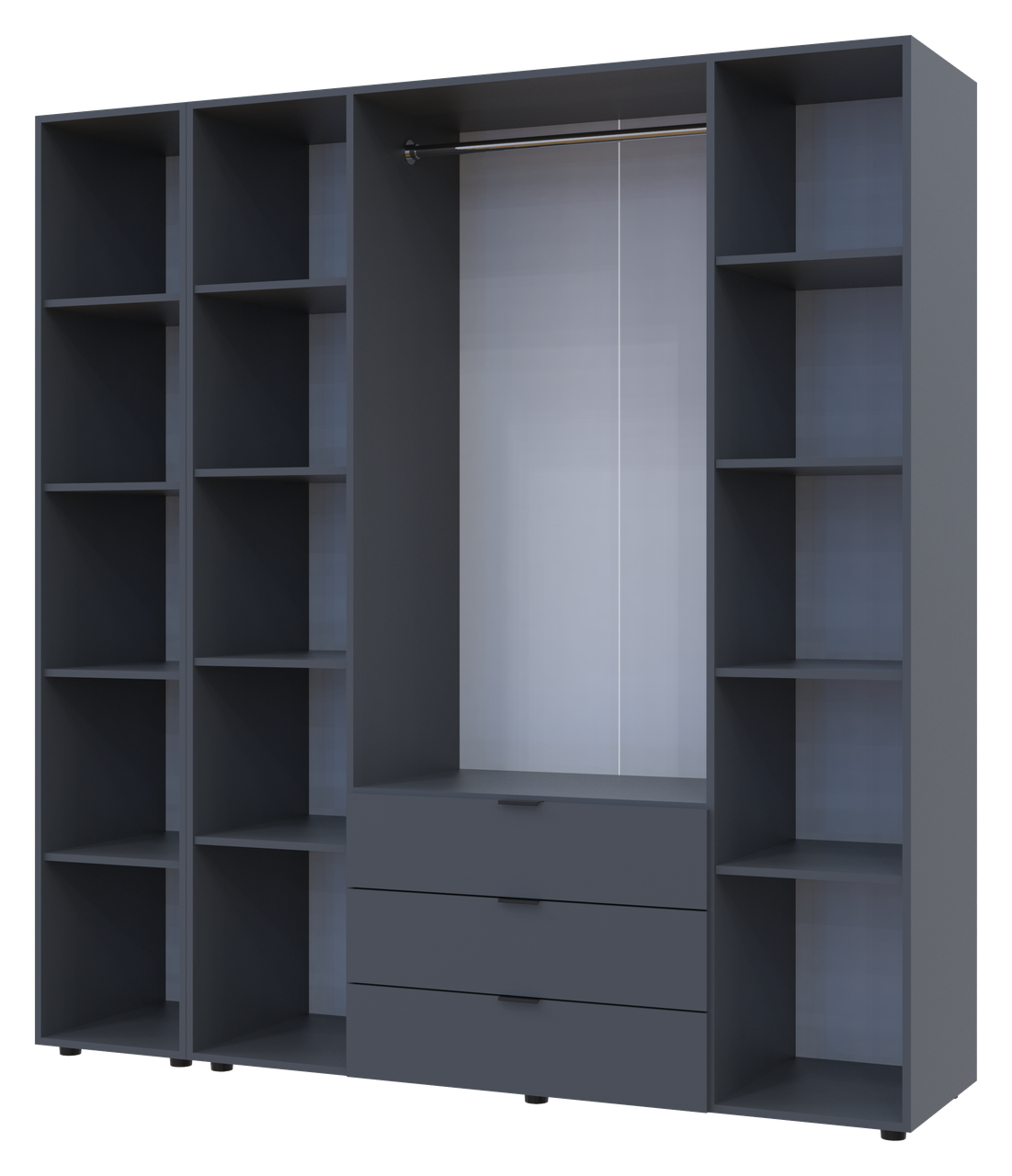 Комплект Doros Гелар з Етажеркою Графіт 4 ДСП 193.2х49.5х203.4 (42005063) 4