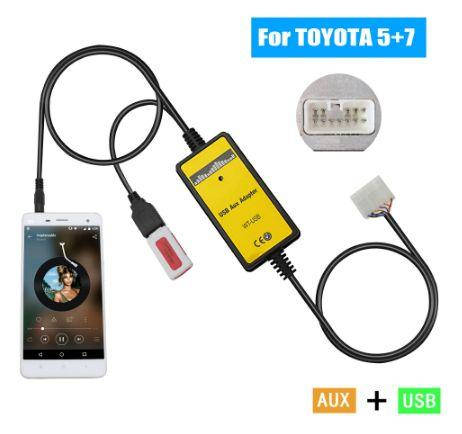 

USB AUX MP3 Адаптер магнитол Toyota Camry Corolla Avalon, Lexus IS LX.