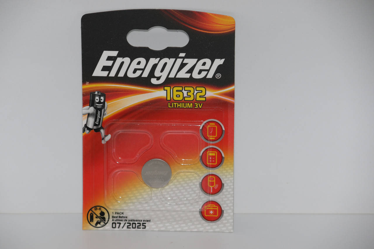 

Батарейка для часов. Energizer CR1632 3.0V 125mAh 16x3,2mm. Литиевая