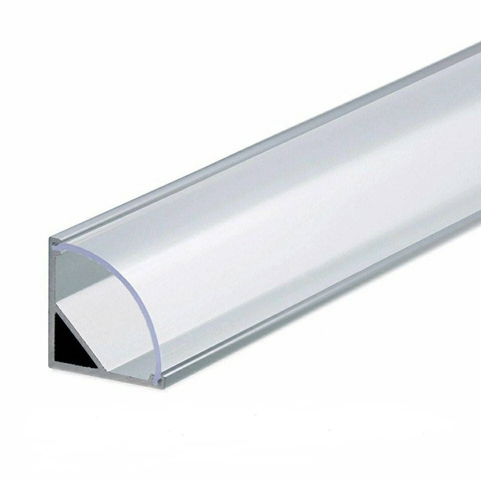 

Алюминиевый профиль угловой SL09 для светодиодной Led ленты, комплект, Серый