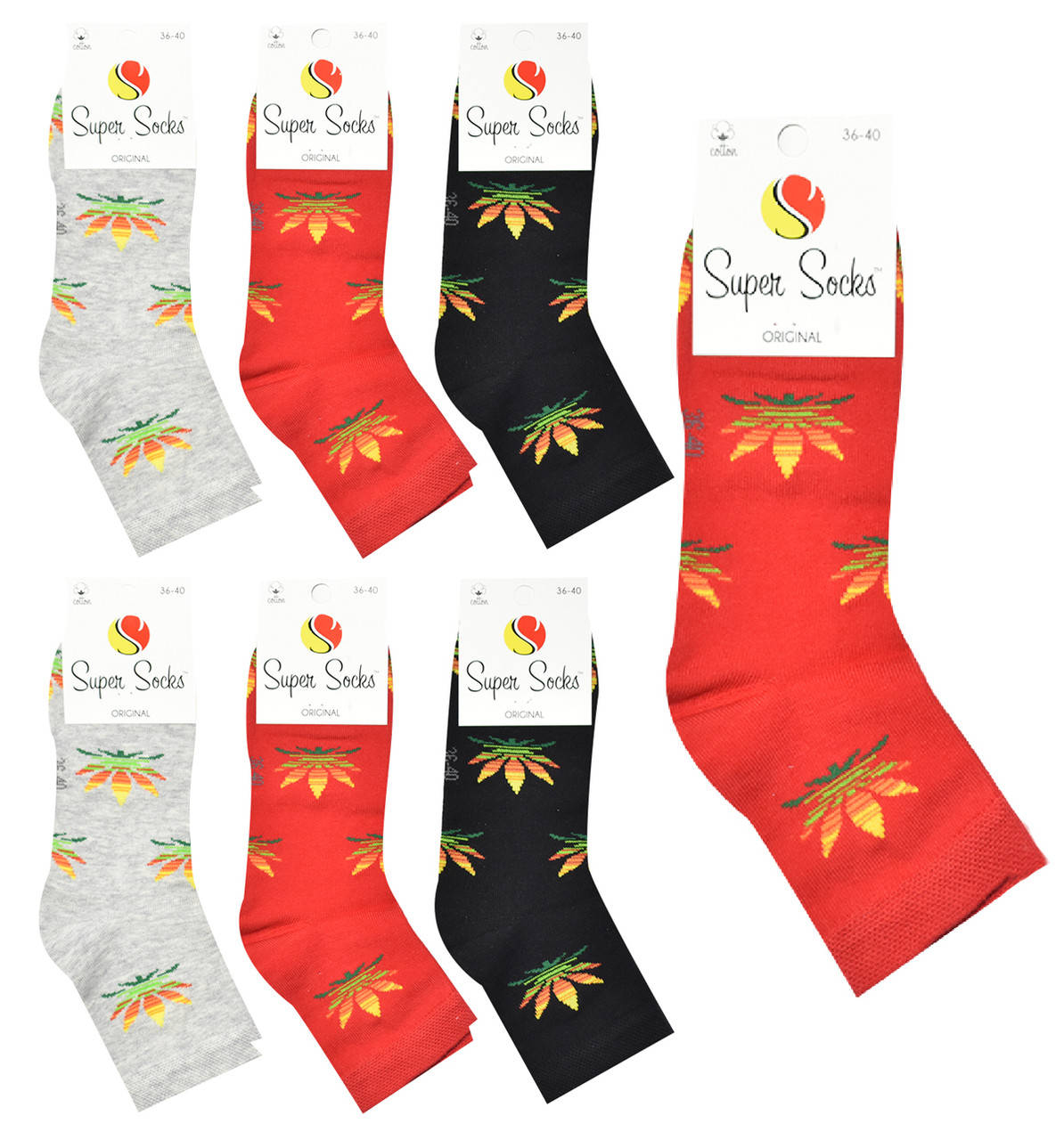 

Носки женские демисезонные спорт, рисунок Гербарий, средней высоты, Super Socks (размер 36-40), Разные цвета