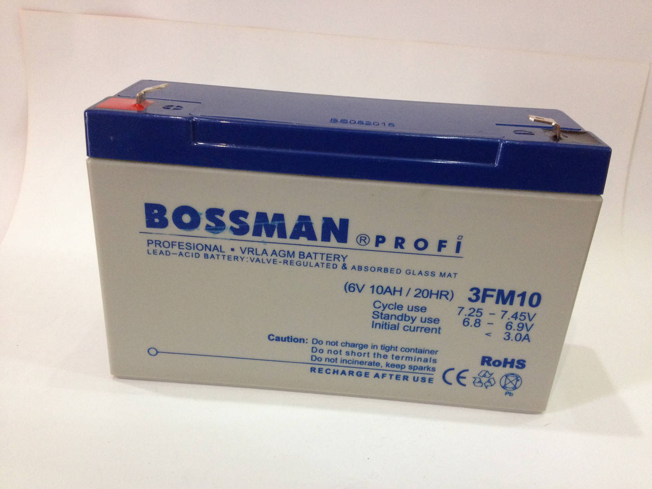 

Аккумулятор 6V 10Ah Bossman profi 3FM10 - LA6100