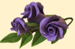 

Цукрова прикраса для кондитерських виробів Гілочка еустоми, Фиолетовый