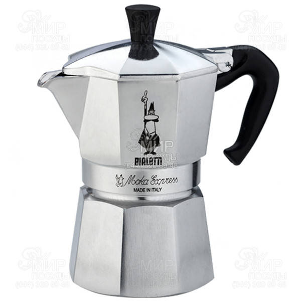 

Bialetti Гейзерная кофеварка на 3 чашки Moka express 135мл 0001162