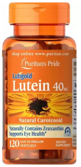 

Лютеин с зеаксантином, Lutein, Puritan's Pride, 40 мг, 120 гелевых капсул (PTP-70926)