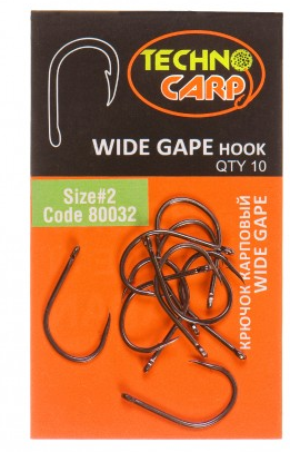 

Крючок карповый "Wide Gape" №8 NEW ( Технокарп )