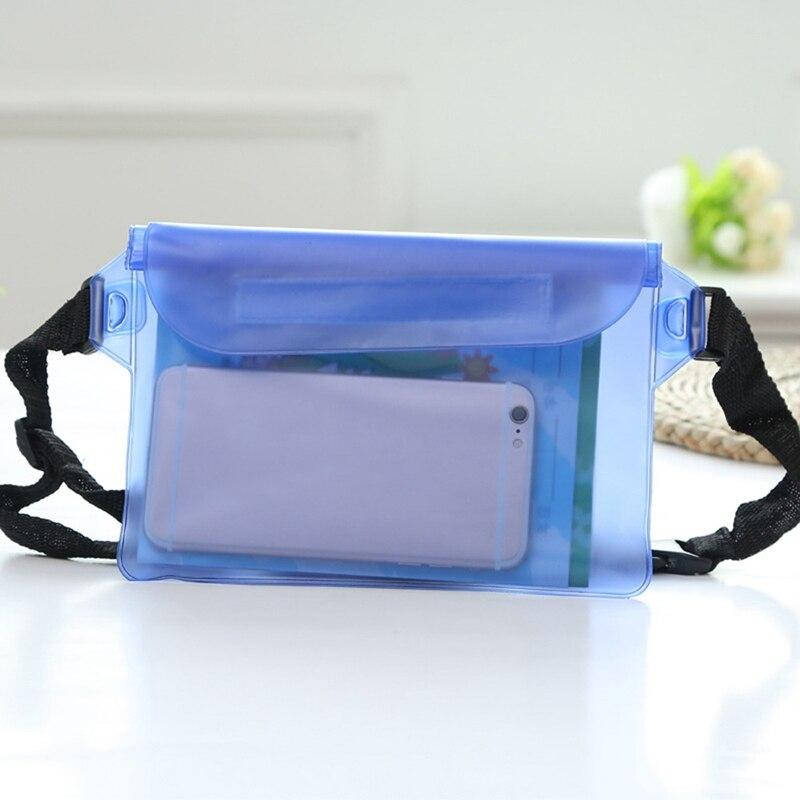 

Водонепроницаемая сумка на пояс для телефона, денег, документов 210мм х 160мм Синий