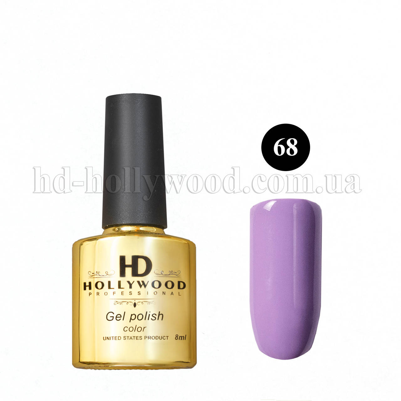 

Гель лак 68 Светлый Фиолетовый Плотный HD Hollywood 8 ml