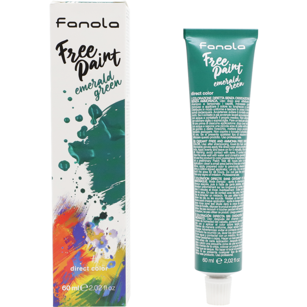 

Фарба для волосся Fanola Free Paint смарагдово зелений 60 мл