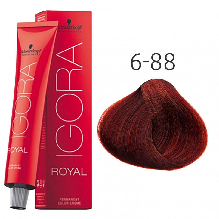 

Крем-краска для волос Schwarzkopf Igora Royal 6-88 Темно-Русый Красный Экстра 60 мл