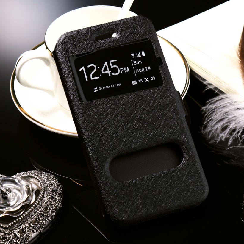 

Чехол Window для iPhone 6 / 6s книжка с окошком Black, Черный