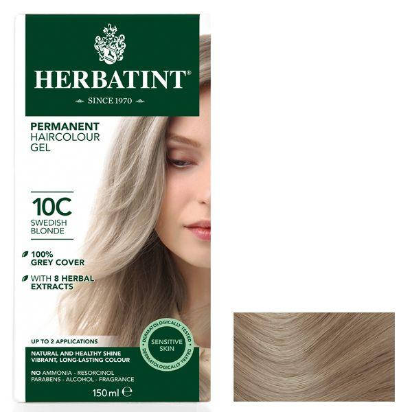 

Herbatint, Перманентная краска-гель для волос, 10С, шведский блонд