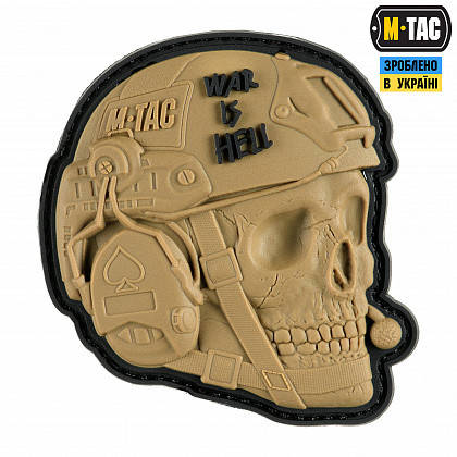 

Нашивка М-Тас War is hell 3D PVC Coyote