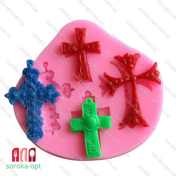 

МОЛД СИЛИКОНОВЫЙ "КРЕСТИКИ" ИЗ 4 ШТ