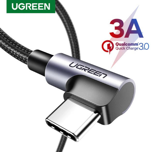 

Кабель для телефона 90 градусов USB - USB Type C Ugreen 1м, Черный
