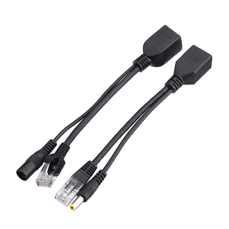 

PoE сплиттер для CCTV Ethernet 5.5x2.1, RJ45 папа на маму и наоборот + питание, 2 шт