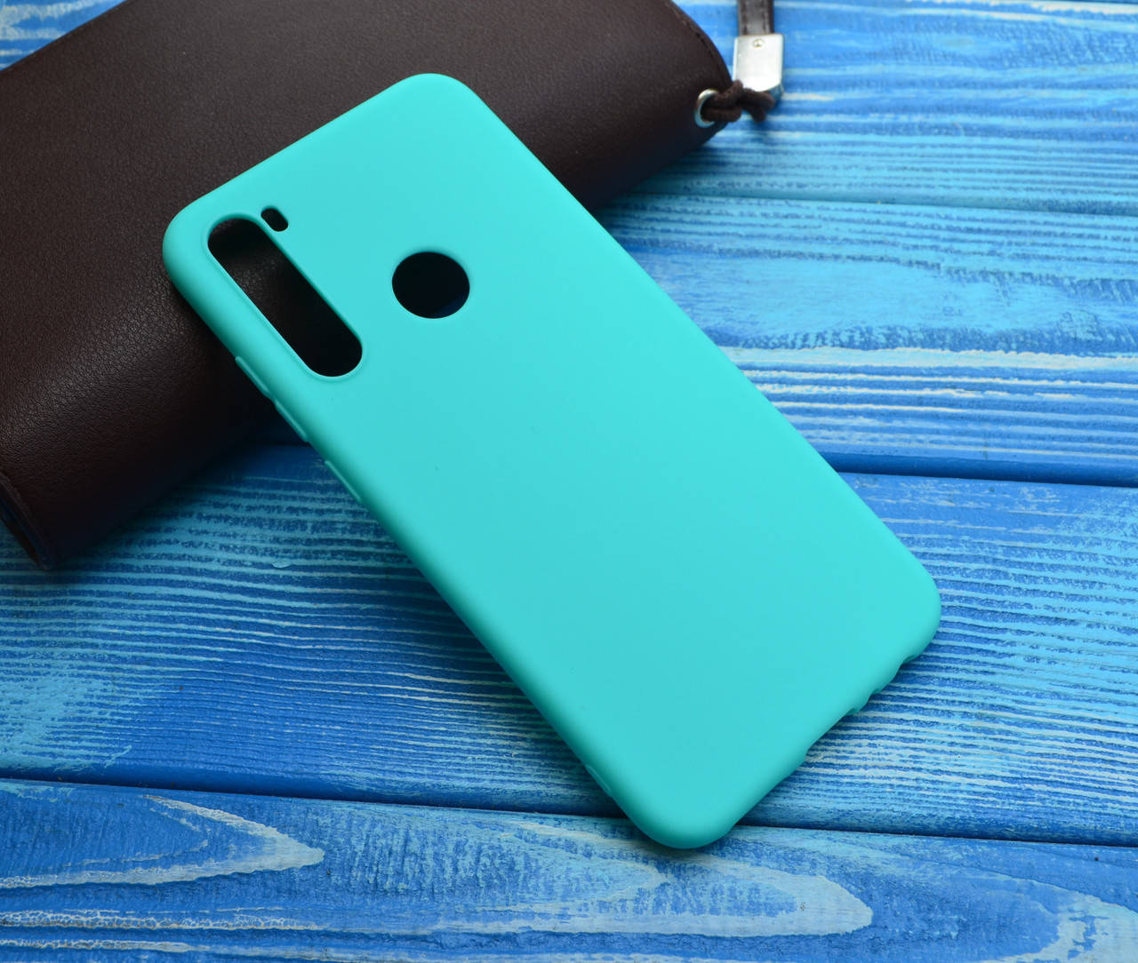 

Матовый силиконовый чехол для Xiaomi Redmi Note 8 / 8 (2021) Бирюзовый