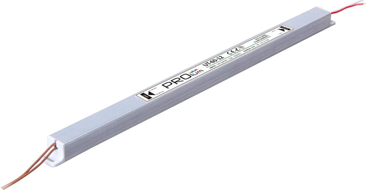 

Блок питания импульсный PROLUM Slim 60W 12V (IP43; 5А) Series "UT" PRO