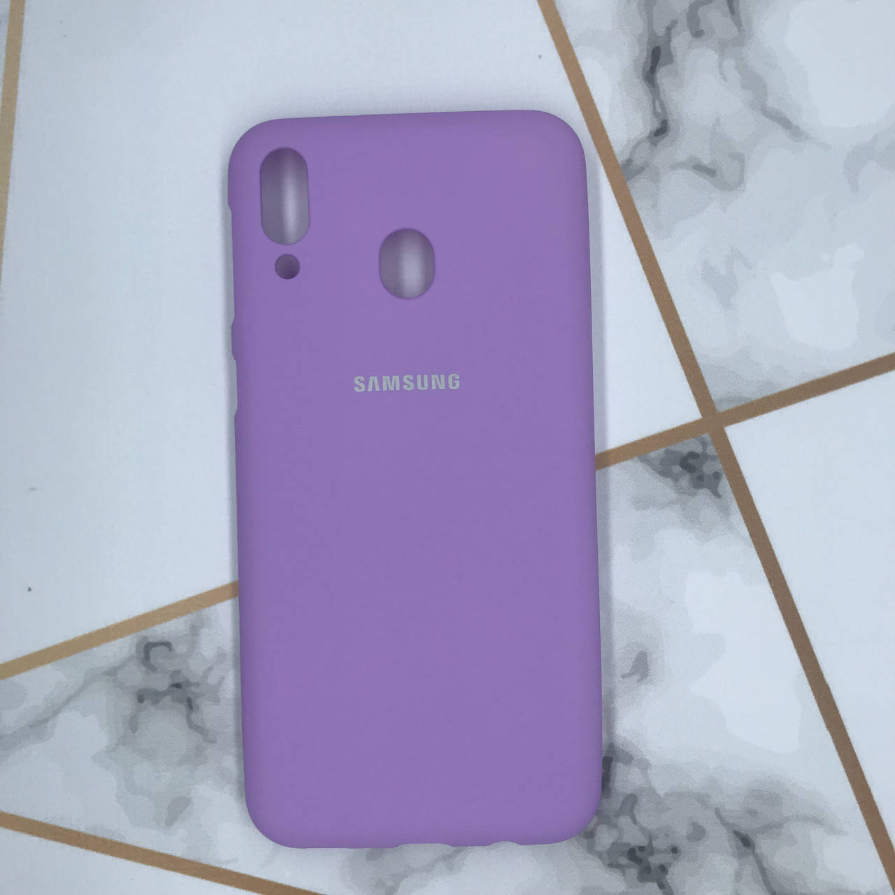 

Силиконовый матовый чехол Silicone Case для Samsung Galaxy M20 Сиреневый, Фиолетовый