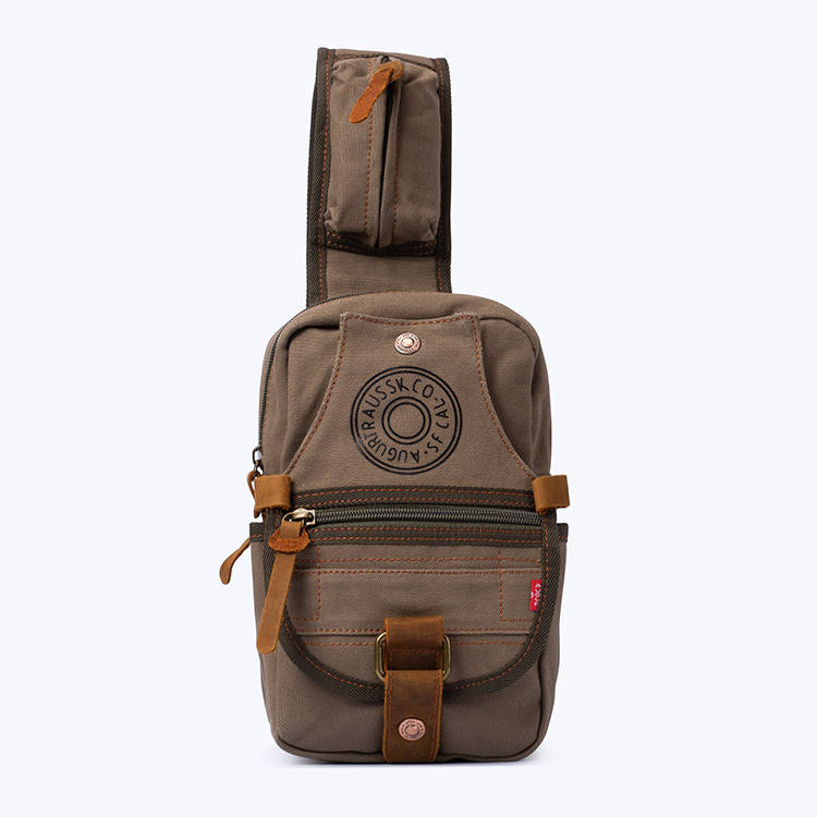 

Рюкзак на плечо тканевый мужской, Хаки