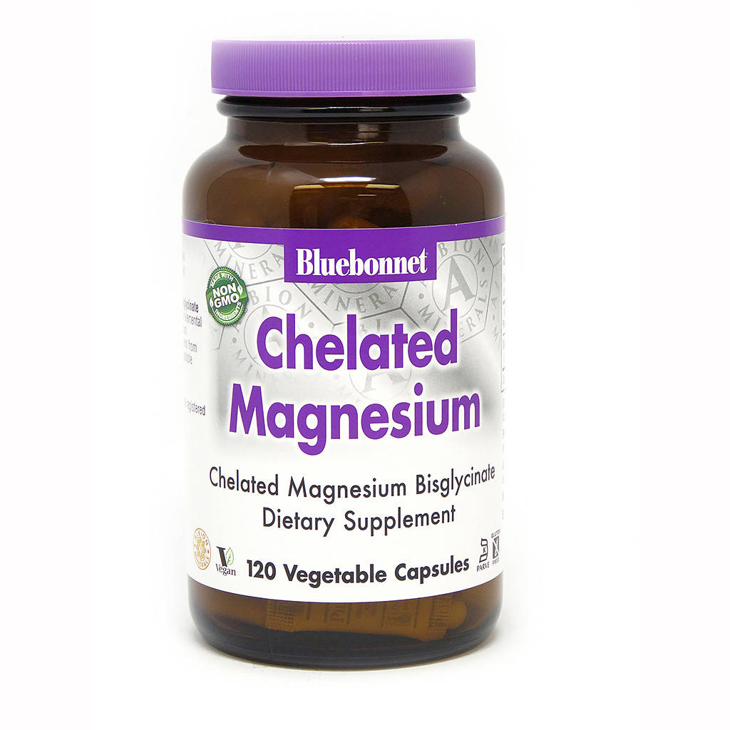 

Витамины и минералы Bluebonnet Albion Chelated Magnesium, 120 вегакапсул