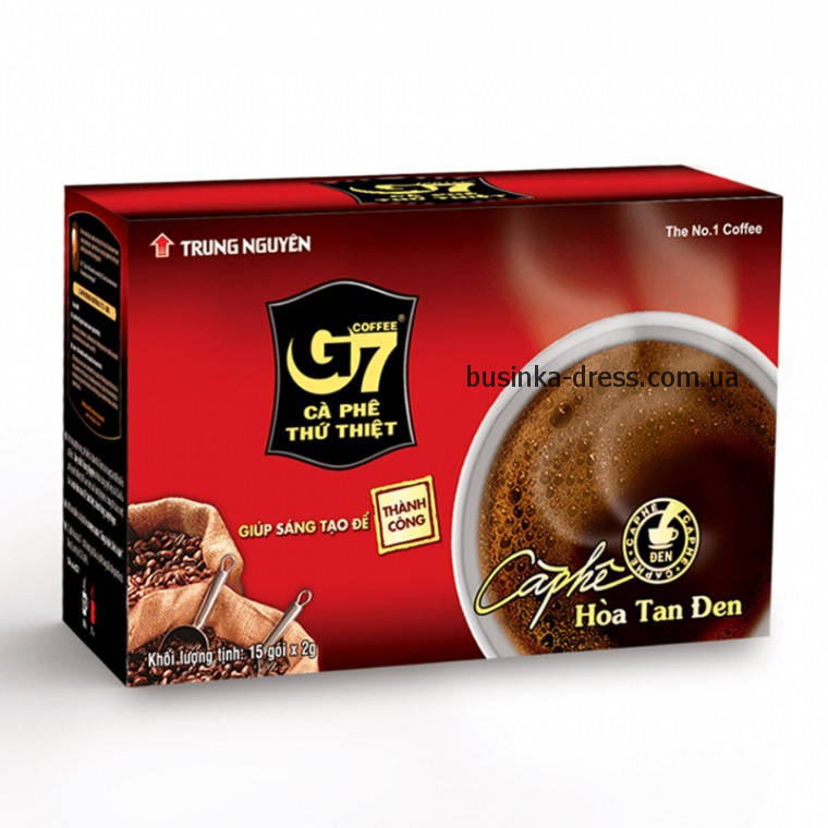 

Вьетнамский черный растворимый кофе G7 Trung Nguen Coffee (15шт*2г)