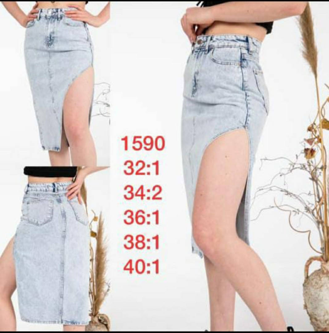 

Юбка джинсовая женская модная повседневная весна-лето 2021, Светло-серый