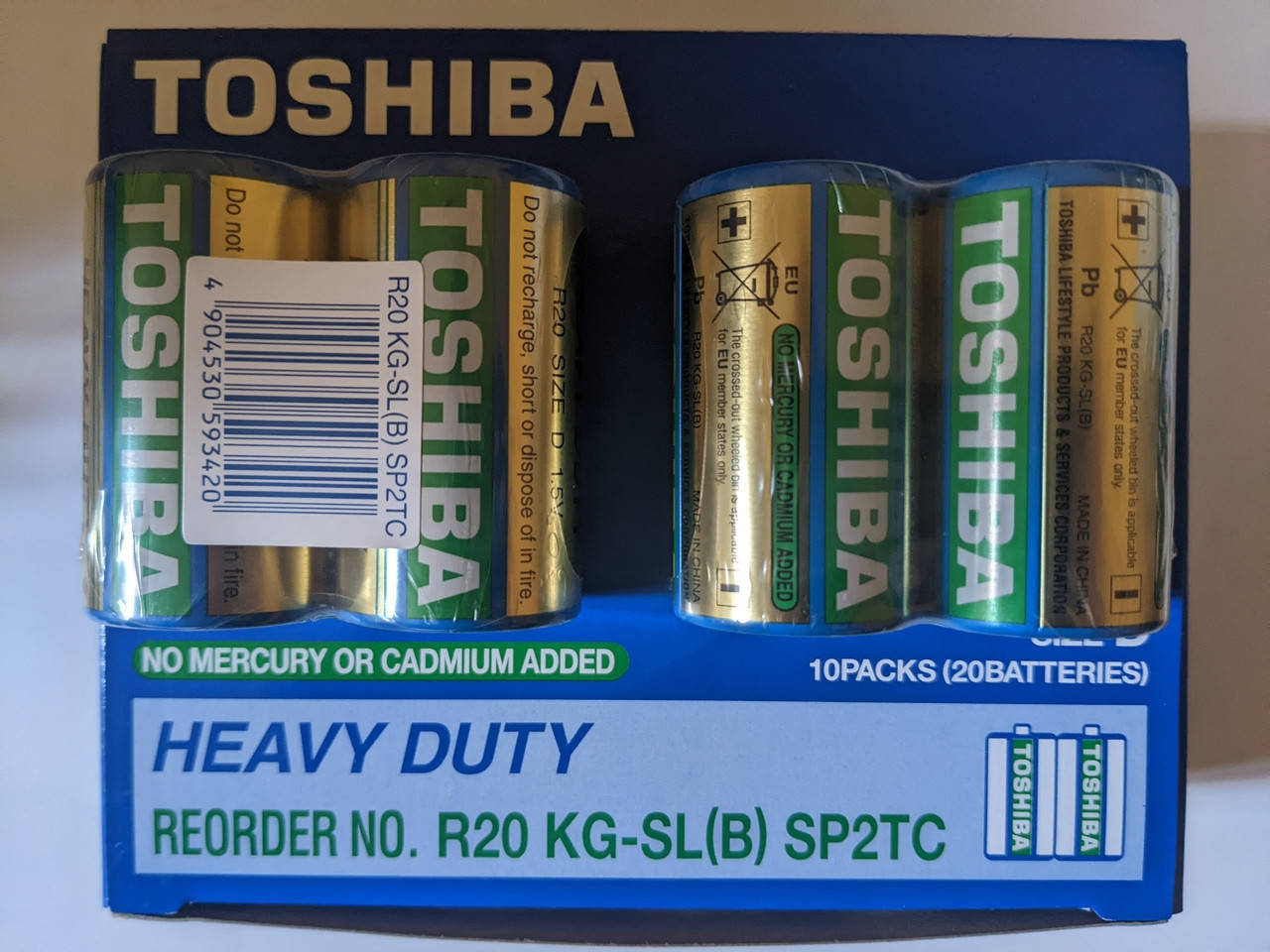 

Батарейка Toshiba R20 (упаковка2шт)