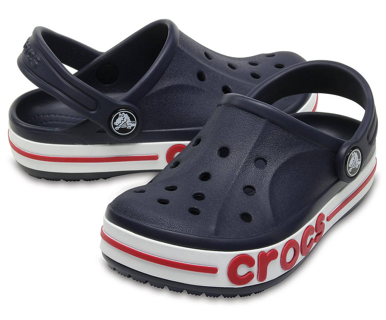 

Детские кроксы темно-синие, сабо Crocs Kids’ Bayaband Clog оригинал, Синий
