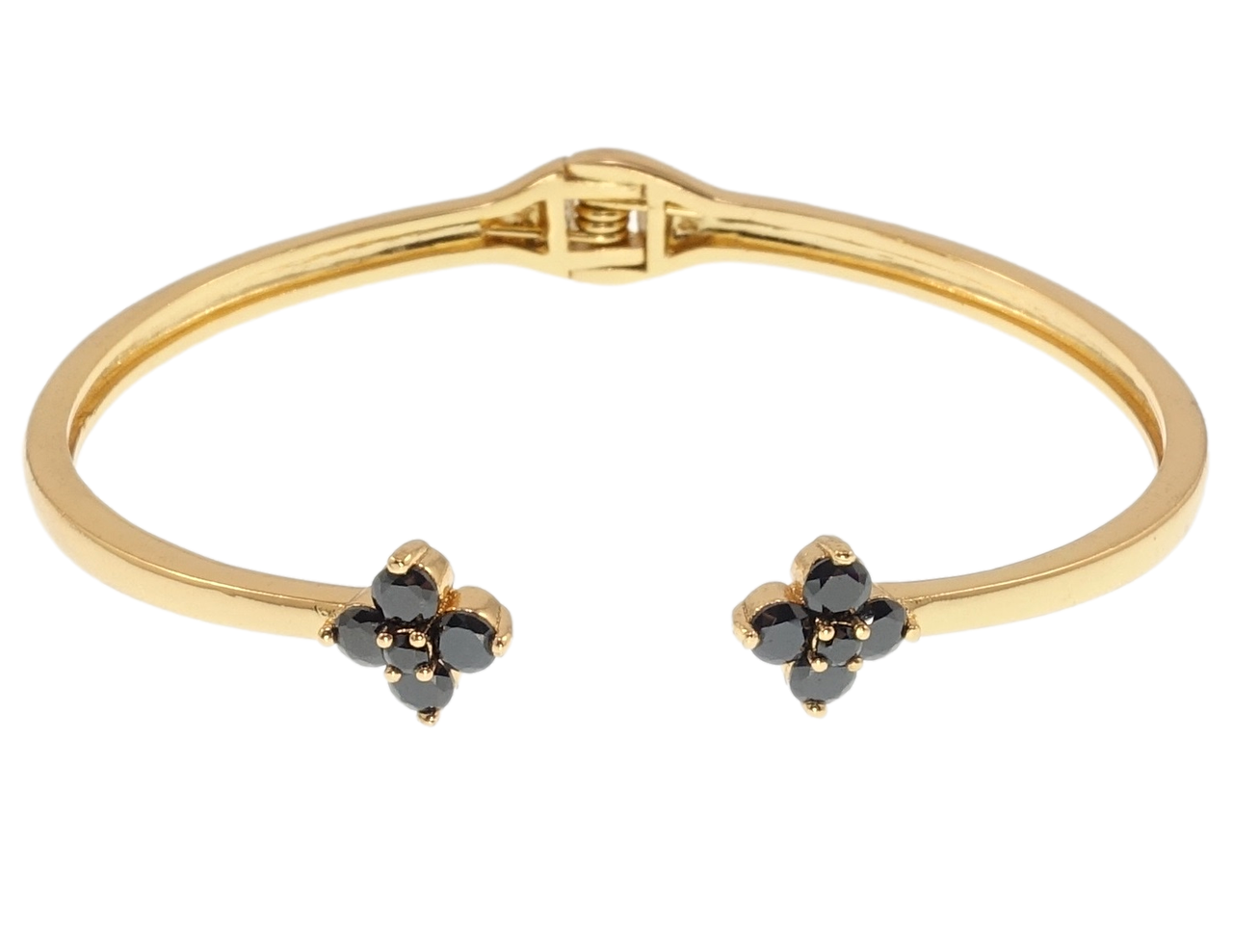

Браслет XP Позолота 18K "Цветочки из черных фианитов" ø 5,4см