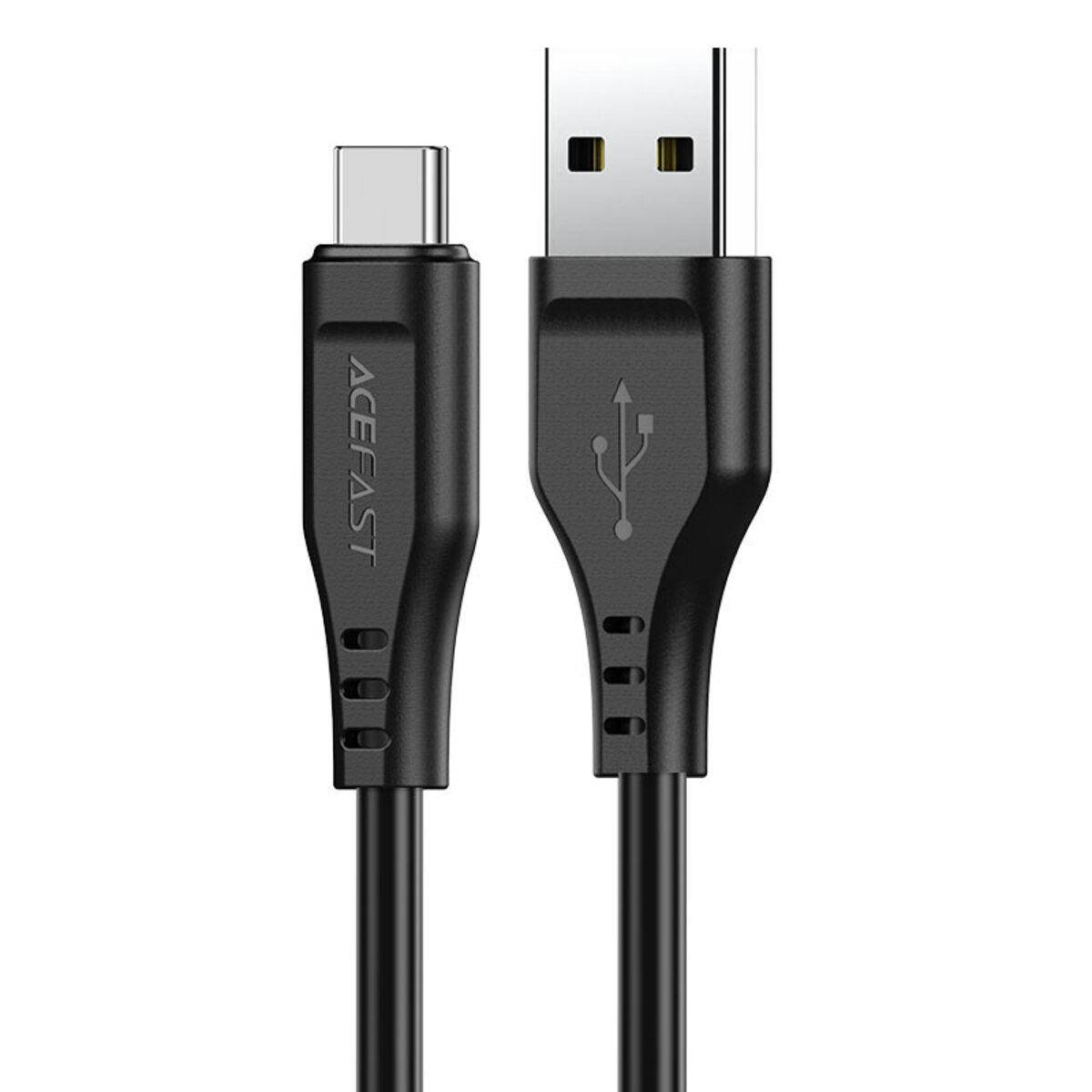

Кабель ACEFAST C3-04 USB-A to USB-C TPE 1.2m Black, Черный