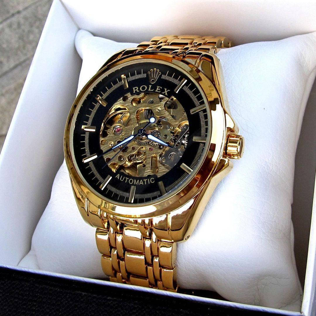 

Мужские золотые механические наручные часы Rolex / Ролекс