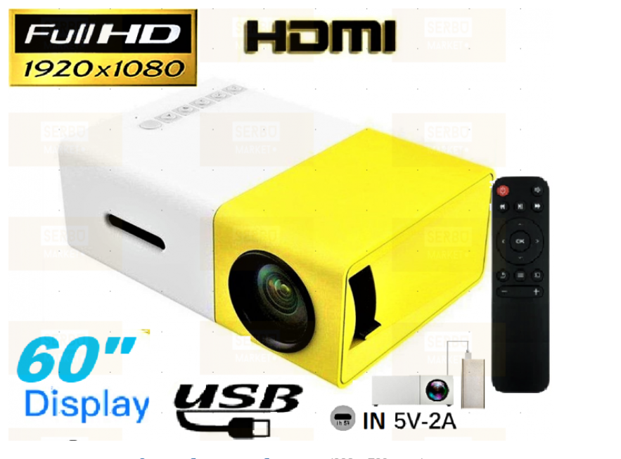 

Проектор домашний мини портативный мультимедийный Full HD Led Projector YG300